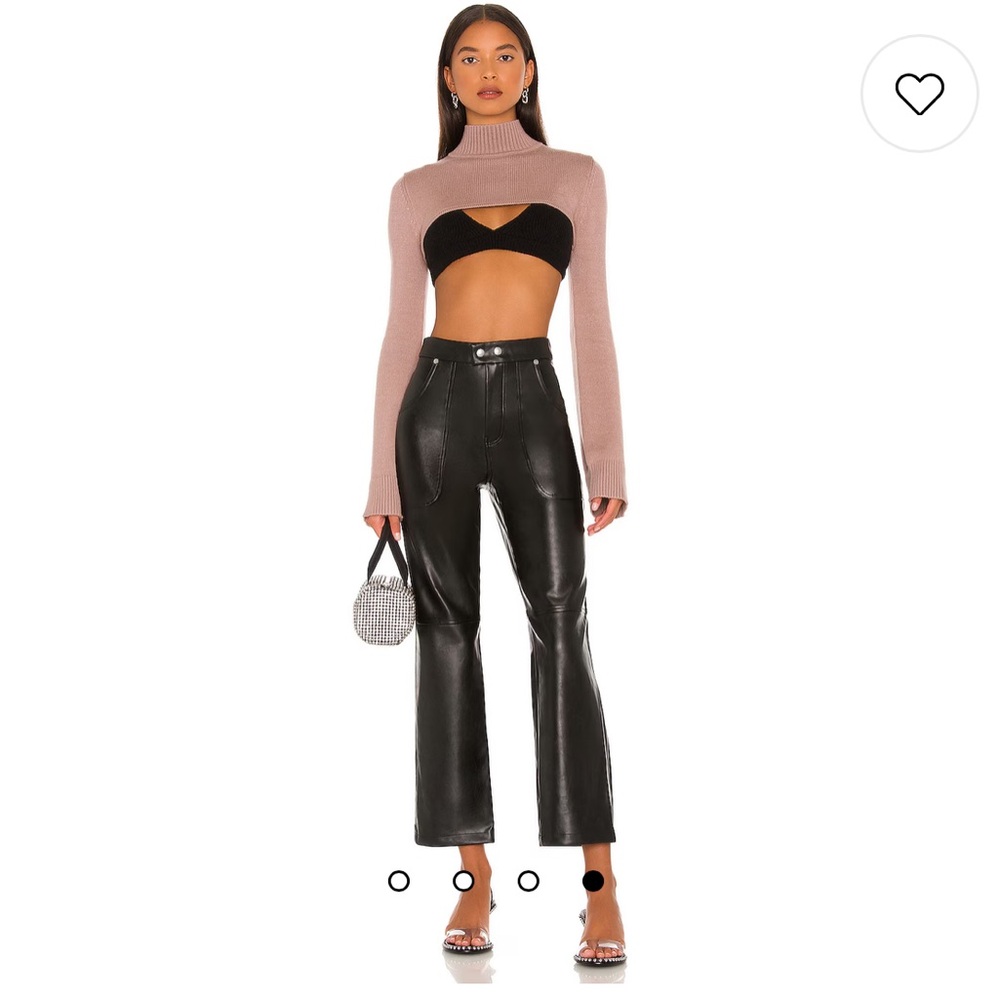 Size 24 Faux Leather High Rise Pants